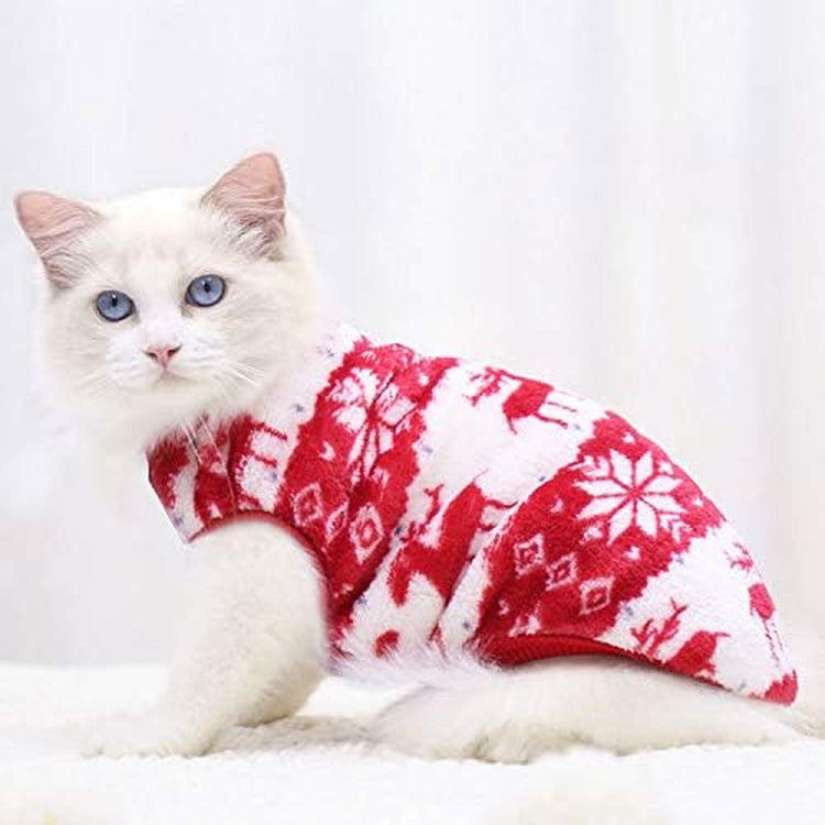 Dog Sweater Fleece Shirts Dog Girl Knitwear Puppy Cute Winter Warm Sweaters Classic Kitten Thickening Pets Clothing