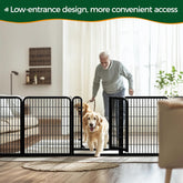 Dog Playpen Outdoor, 32 Inch 16 Panels Dog Pen Indoor Heavy Duty Puppy Exercise Pen Metal Pet Fence for RV Camping/Yard/Garden