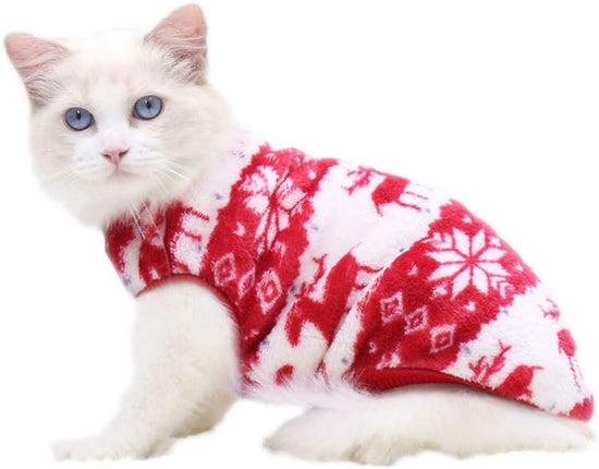 Dog Sweater Fleece Shirts Dog Girl Knitwear Puppy Cute Winter Warm Sweaters Classic Kitten Thickening Pets Clothing