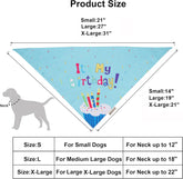 Dog Birthday Bandana Scarf and Blue Boy Pet Birthday Party Hat with Cute Bow Tie for Medium Large Dog Pet (Large)