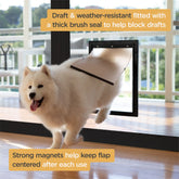 Black Aluminum Large Pet Door for Pets up to 100 Lbs