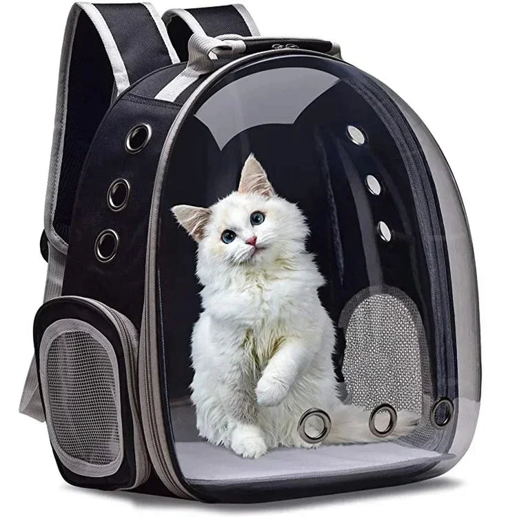 Portable Cat Pet Carrier Backpack Transparent Capsule Bubble Pet Backpack Small Animal Puppy Kitty Breathable Carrier for Travel