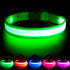 LED Dog Collar, Light up Dog Collar Adjustable USB Rechargeable Super Bright Safety Light Glowing Collars for Dogs(Small,Red)