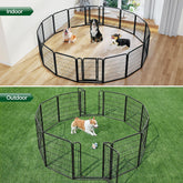 Dog Playpen Outdoor, 32 Inch 16 Panels Dog Pen Indoor Heavy Duty Puppy Exercise Pen Metal Pet Fence for RV Camping/Yard/Garden