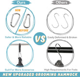Pet Grooming Hammock Harness for Cats&Dogs,Relaxation Hammock Restraint Dog&Small Animal Leashes Sling for Grooming and Nail Trimming Clipping Grooming L(Legs Spacing:10.6&
