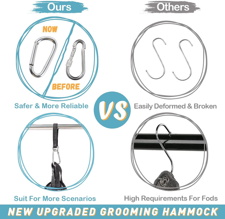 Pet Grooming Hammock Harness for Cats&Dogs,Relaxation Hammock Restraint Dog&Small Animal Leashes Sling for Grooming and Nail Trimming Clipping Grooming L(Legs Spacing:10.6&