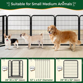 Dog Playpen Outdoor, 32 Inch 16 Panels Dog Pen Indoor Heavy Duty Puppy Exercise Pen Metal Pet Fence for RV Camping/Yard/Garden