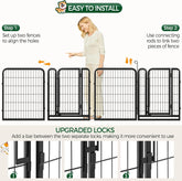 Dog Playpen Outdoor, 32 Inch 16 Panels Dog Pen Indoor Heavy Duty Puppy Exercise Pen Metal Pet Fence for RV Camping/Yard/Garden